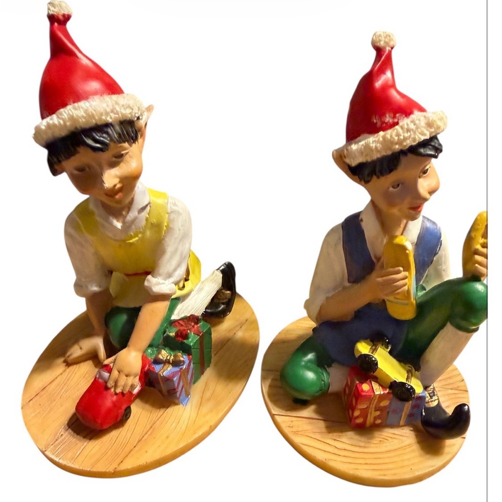 Santas helpers, Car & truck makers, limited elf figures 2 included  resin
